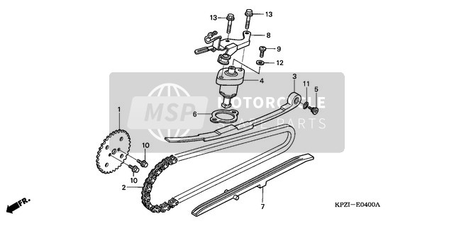 Honda SES150 2003 Cam Chain/Tensioner 2 for a 2003 Honda SES150